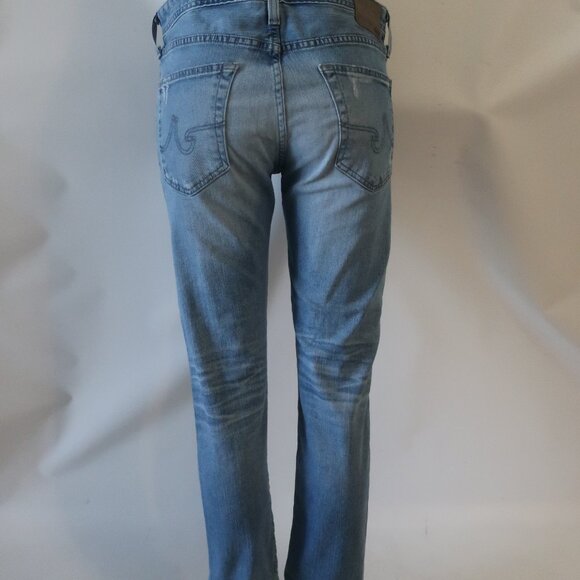 Mens AG Adriano Goldschmied "The Dylan The Skinnies" Blue Distressed Jeans 33 - Picture 5 of 6